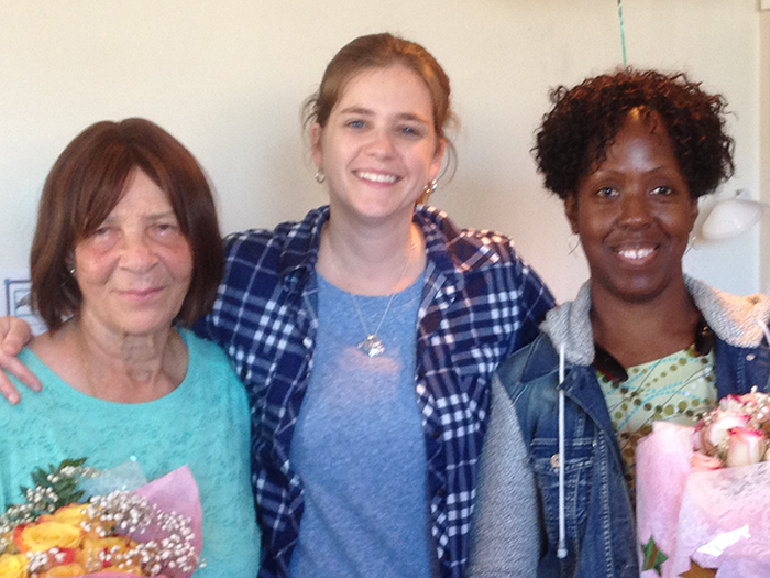 Two of our Super Star winners, Lucille McIntosh, left, and Regina Durant, right, pictured with Human Touch Care-coordinator, Shawna Coles, center